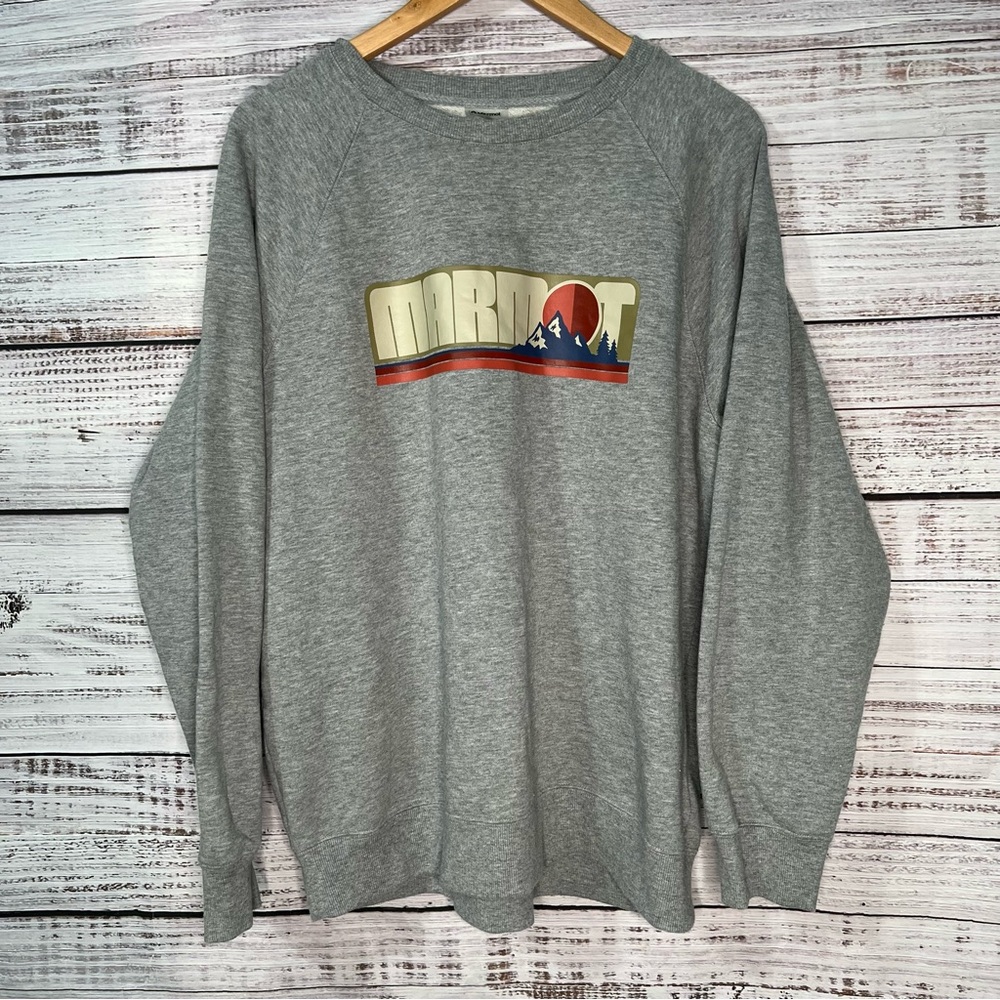 Marmot‎ Mens Large Montane Crew Neck Sweatshirt Gray